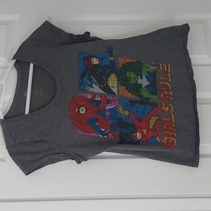 Disney Marvel Girls Rule super hero graphic tshirt